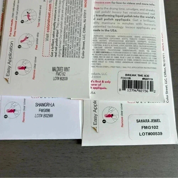 Color Street Nail Strips Incoco Bundle of 4 Glitter Solids NWT Retired Rare - Picture 6 of 6